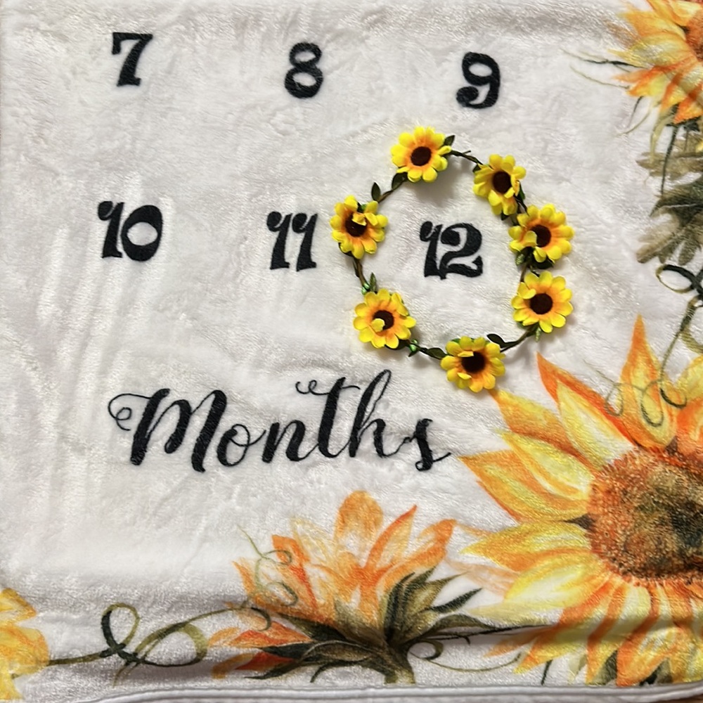 Sunflower milestone blanket
